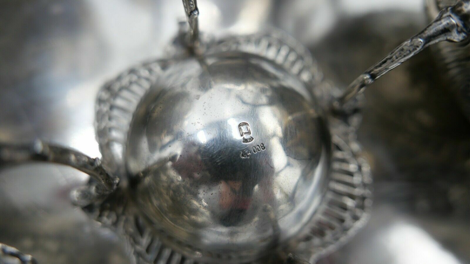 XL Jugendstil Kaffee Tee Service " Friedrich Reusswig Hanau " 800 Silber 6 KG - Antikhandel-Stuttgart