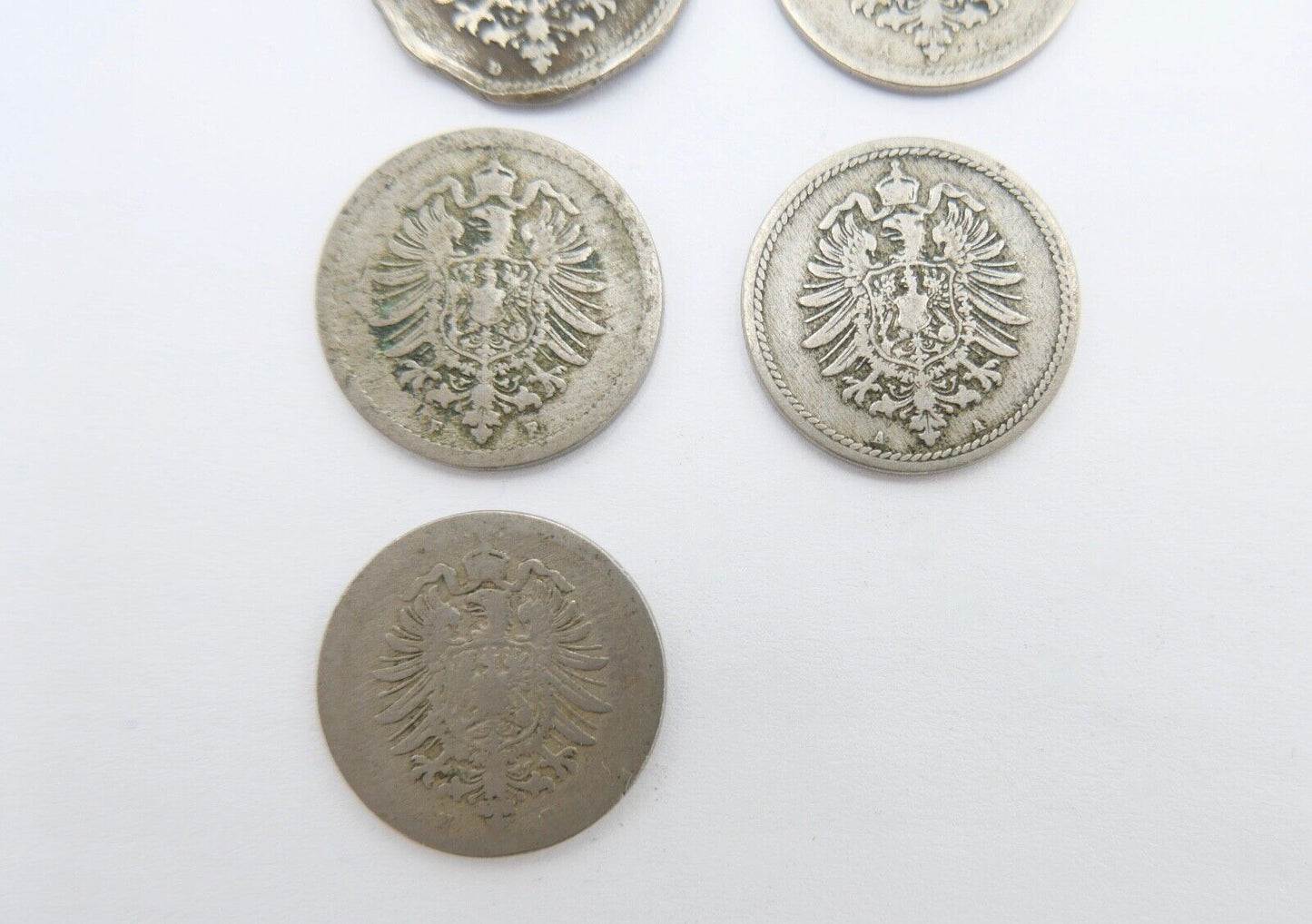 19x 5 Pfennig 1875-1889 Kaiserreich Jäger J.3 s-vz - Antikhandel-Stuttgart