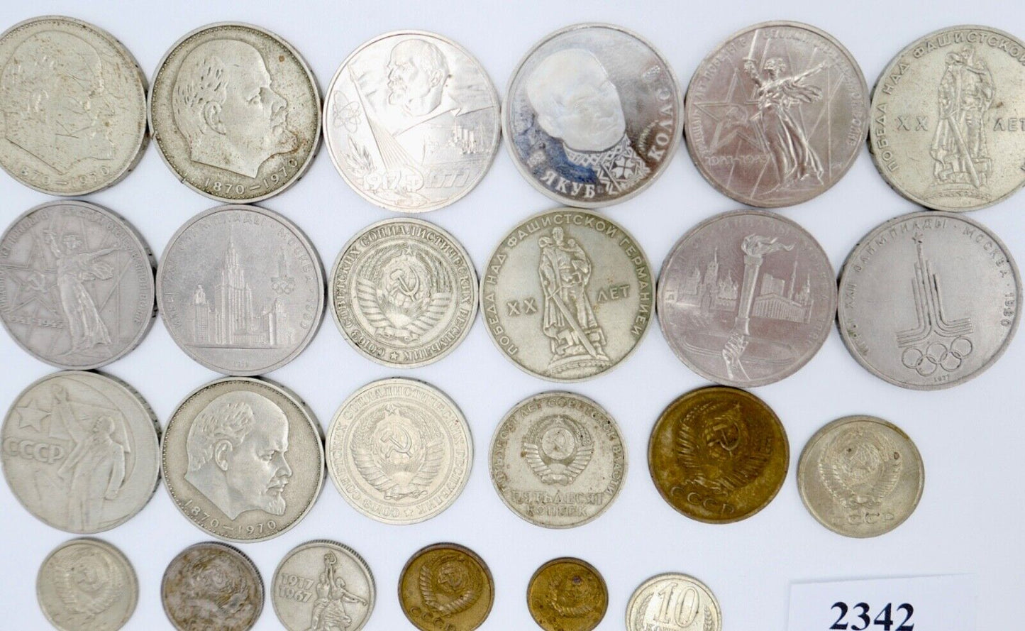 Posten Lot Konvolut Münzen Russland UDSSR RUBEL KOPEKE Lenin 1936-1980 - Antikhandel-Stuttgart