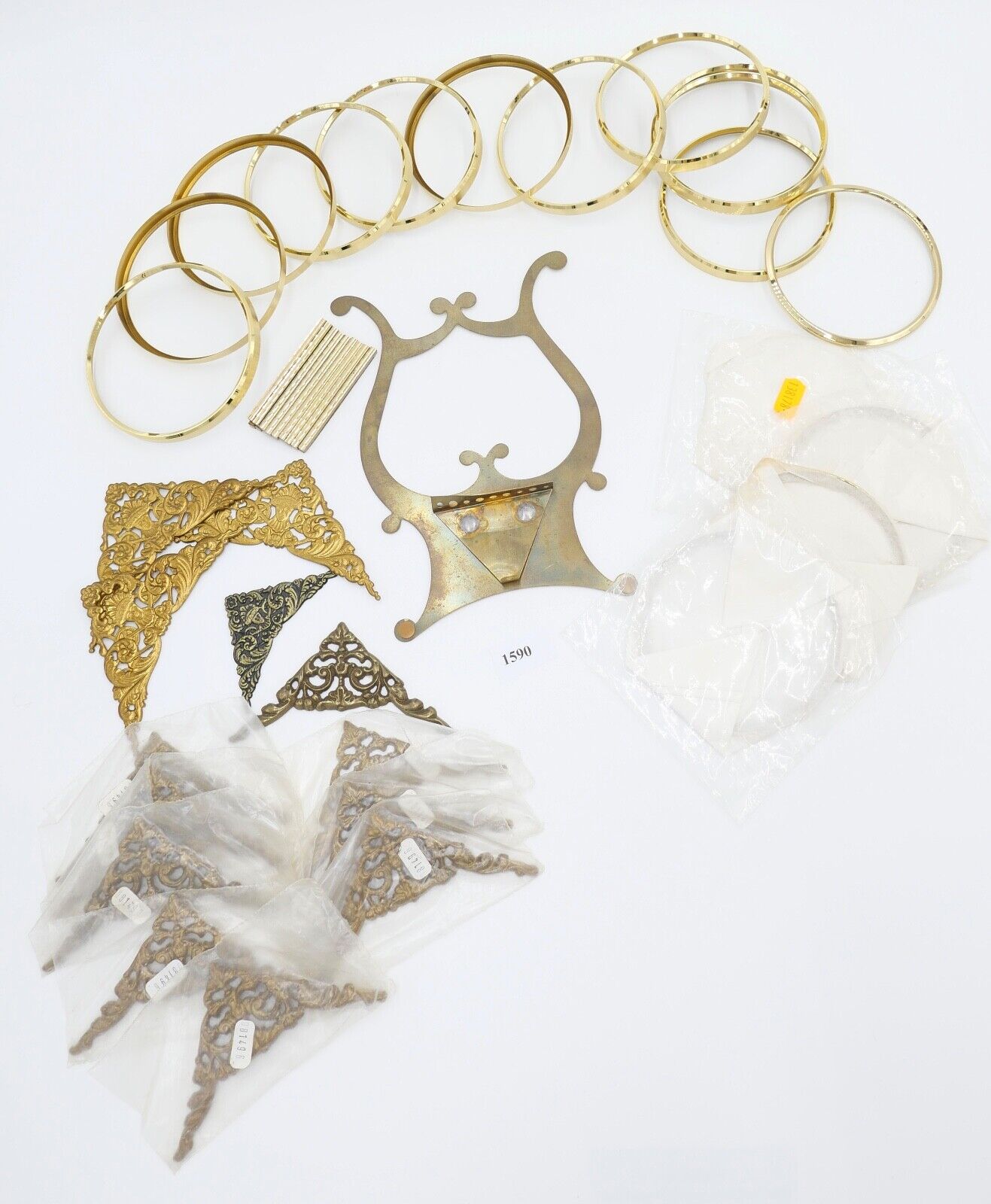 NEU Posten Uhrmacherauflösung Glaseinsatz Abdeckung Ersatzteile Messing Kaminuhr - Antikhandel-Stuttgart