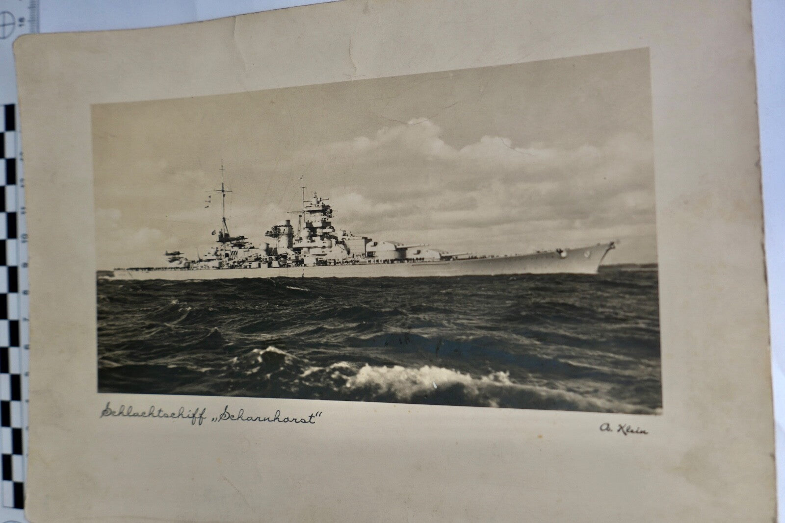 Bild Druck Schlachtschiff Scharnhorst von A. Klein - Antikhandel-Stuttgart