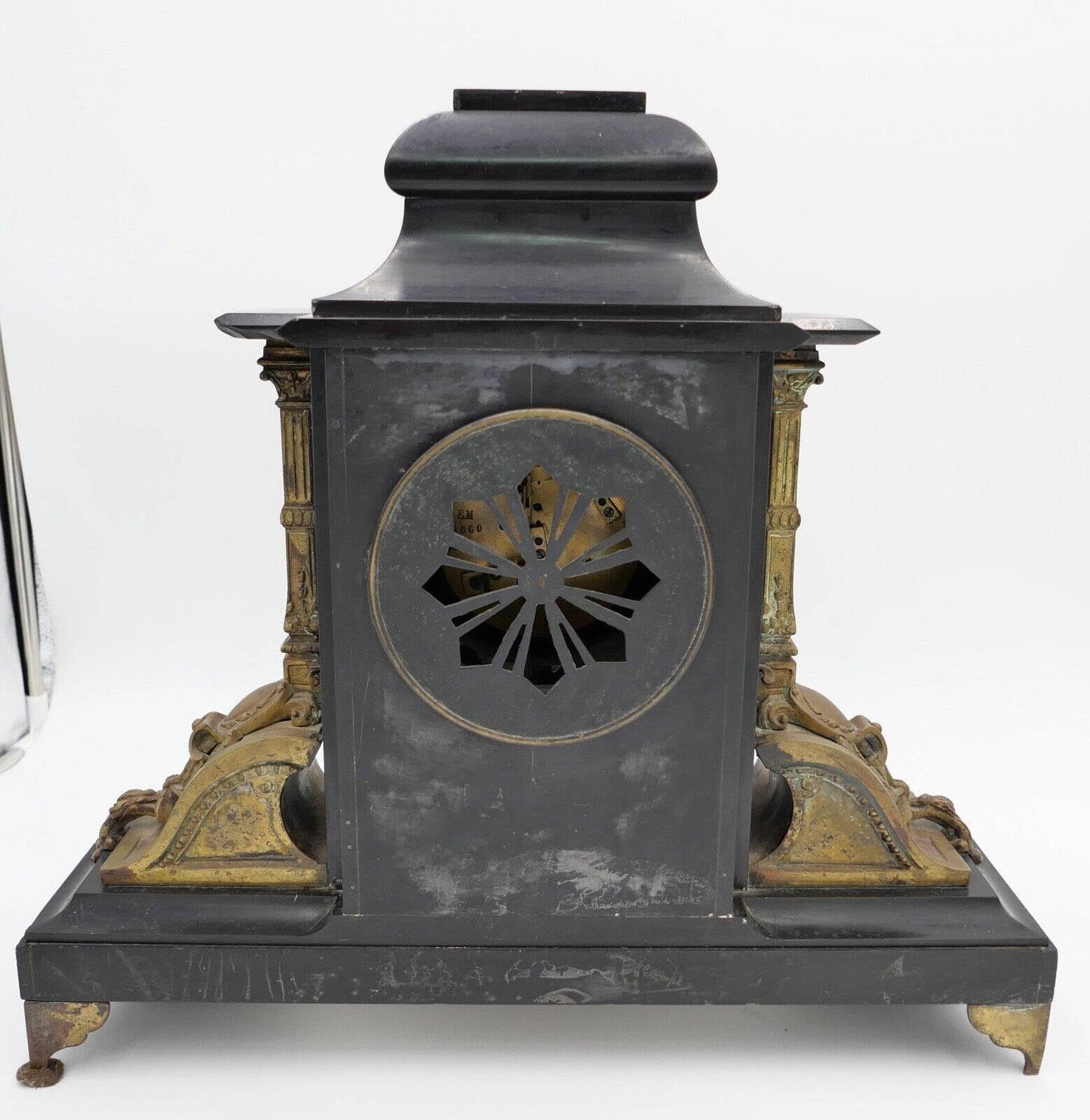 Antike XXL Schneeberger Pendule Kaminuhr um 1870 Historismus sehr schwer - Antikhandel-Stuttgart