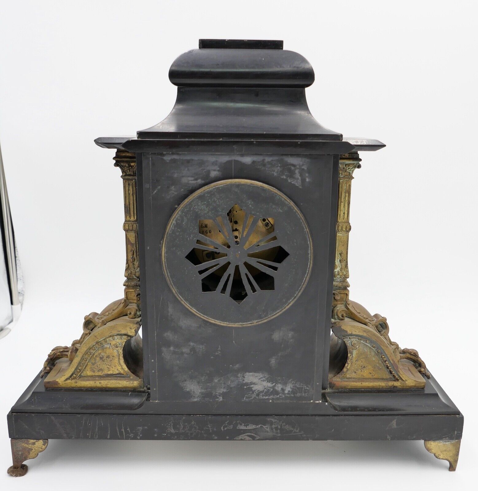 Antike XXL Schneeberger Pendule Kaminuhr um 1870 Historismus sehr schwer - Antikhandel-Stuttgart