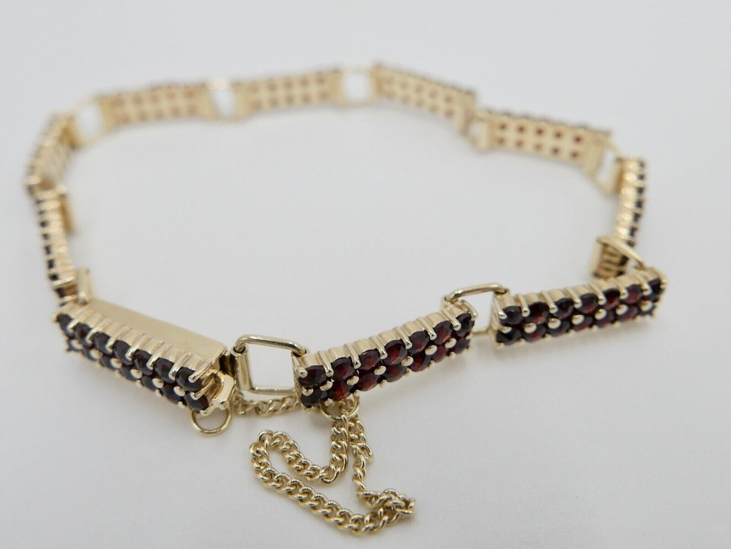 1980er Jahre Glieder Armband Böhmen Grant Gold 585 14K - Antikhandel-Stuttgart