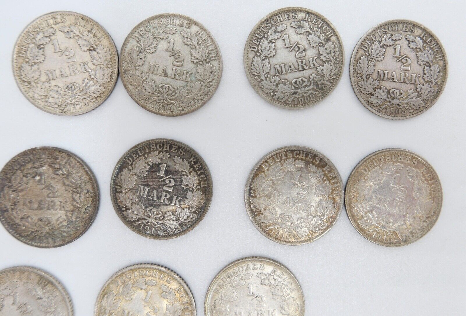 39x 1/2 Mark Jäger 16 / J.16 Silber 1905-1919 ss-stg sehr schön - Stempelglanz - Antikhandel-Stuttgart