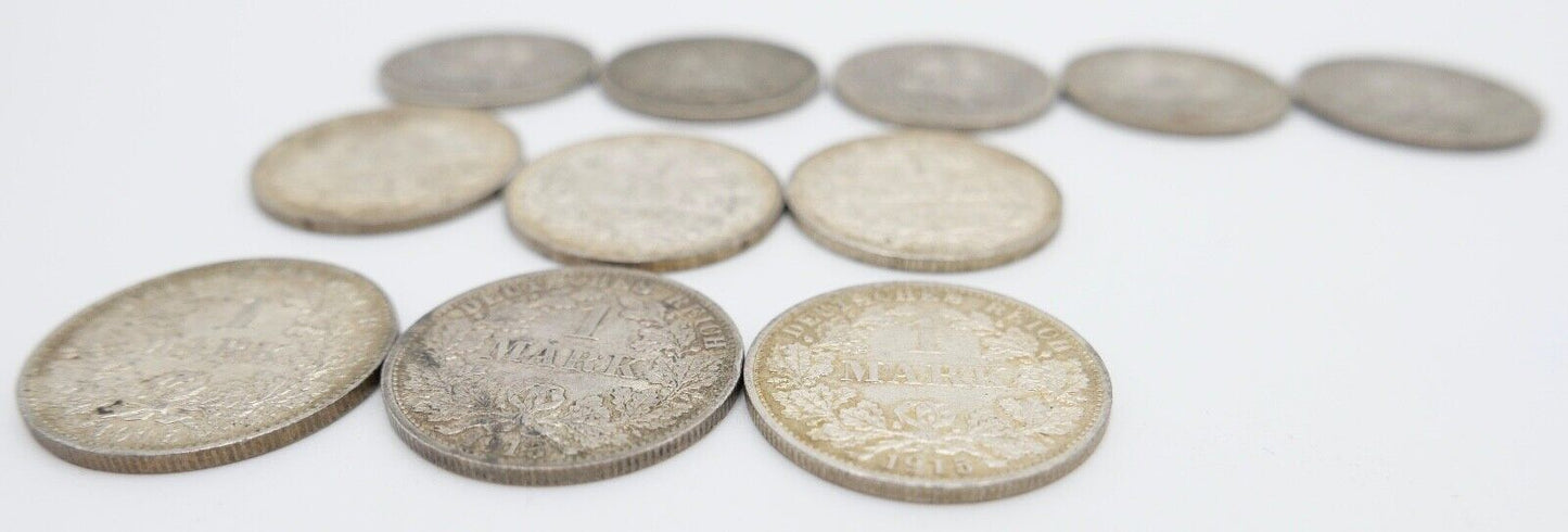 11x 1 Mark Deutsches Reich 1901-1915 A D E Jäger J.17 VZ-STG - Antikhandel-Stuttgart