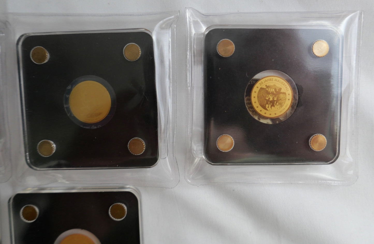 5 x Goldmünzen 3000 Francs 1/500 oz 2019 Mauerfall Springbock Brandenburger Tor