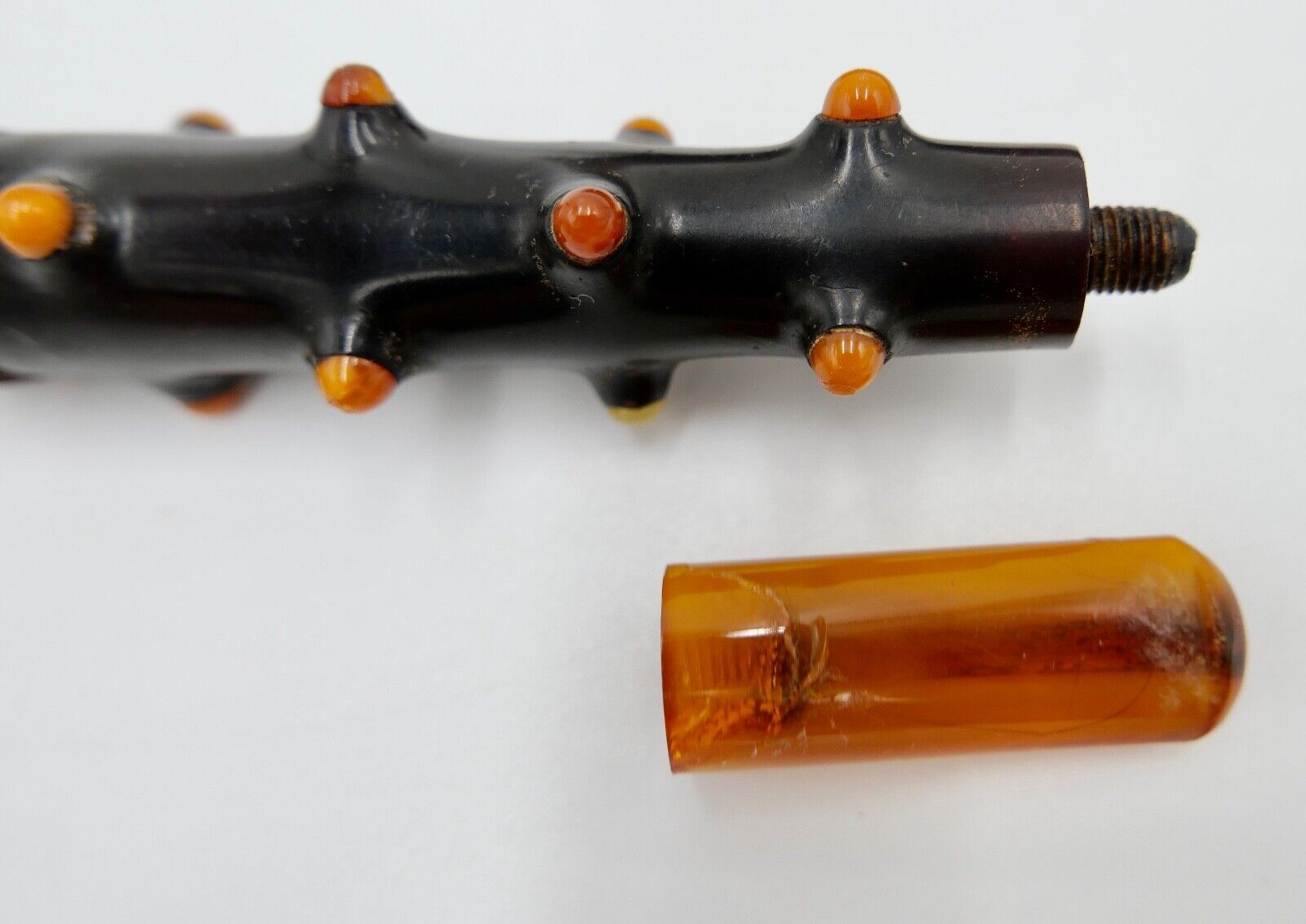 Alte Antike Meerschaumpfeife Bernstein C.G.K. Stuttgart Pipa Pipe Pfeife im Etui - Antikhandel-Stuttgart