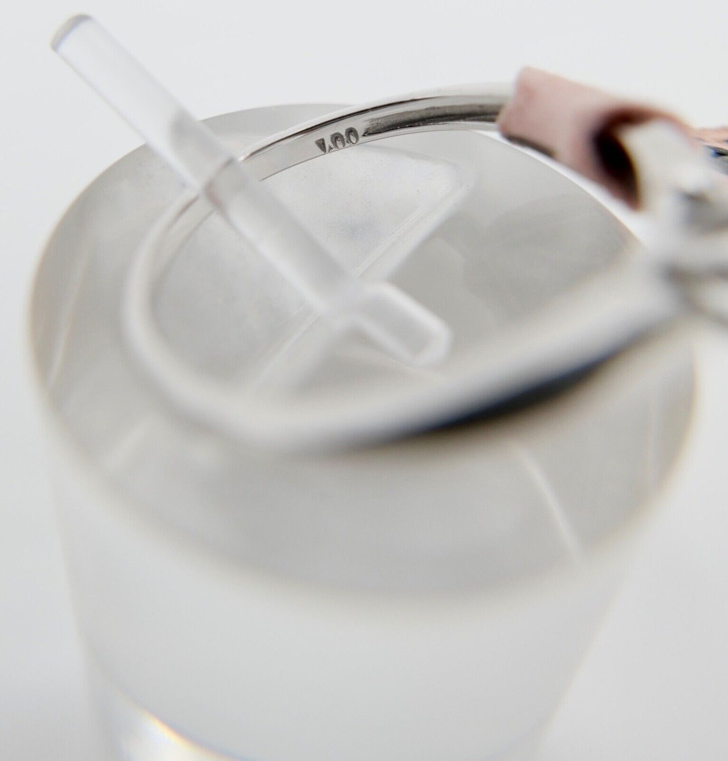 -- NEU -- 90er Jahre Solitär Ring Weißgold Gold 333 8K Brillant 0,01 Ct Gr. 51 - Antikhandel-Stuttgart