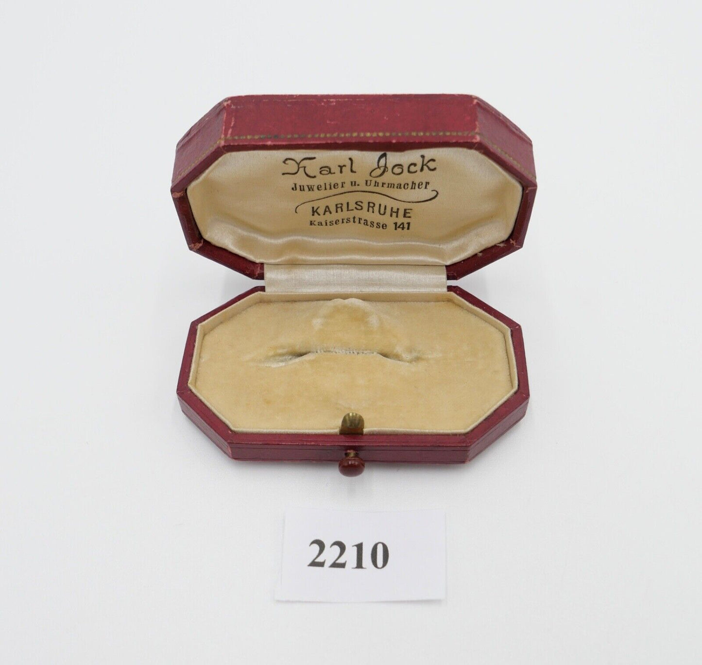 Altes Schmuck Etui / Schatulle Ring Brosche 1910-20er Jahre KARL JOCK Karlsruhe - Antikhandel-Stuttgart
