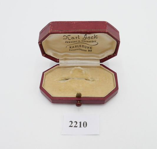 Altes Schmuck Etui / Schatulle Ring Brosche 1910-20er Jahre KARL JOCK Karlsruhe - Antikhandel-Stuttgart