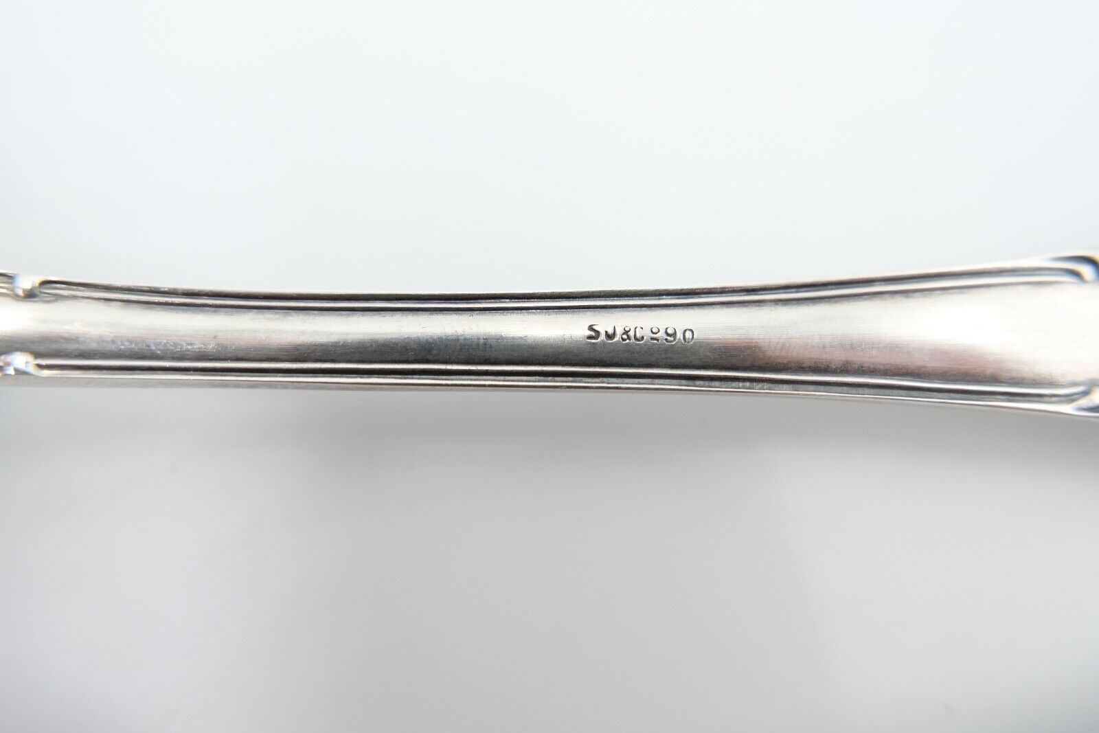 1920 Besteck 3 teilig S.J. & Co. versilbert 90 Monogramm LM / ML mit Etui - Antikhandel-Stuttgart