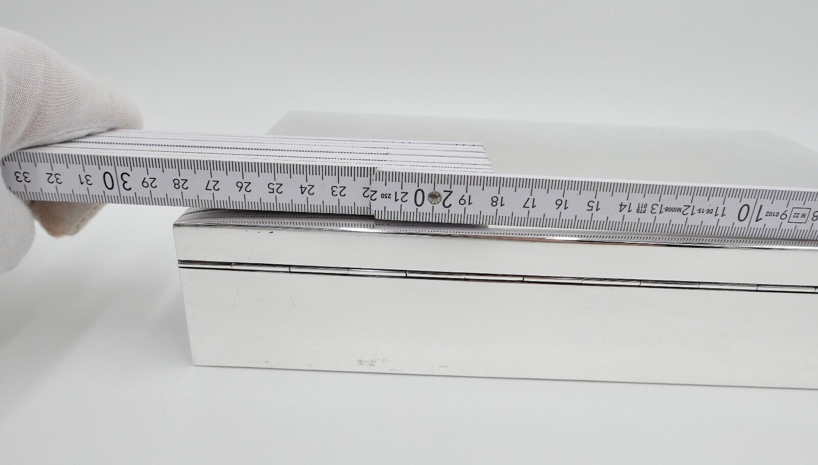 Zigarren Box Dose Kiste 835 S.F. Silber " C&A DINKELACKER " von Weihnachten 1950 - Antikhandel-Stuttgart