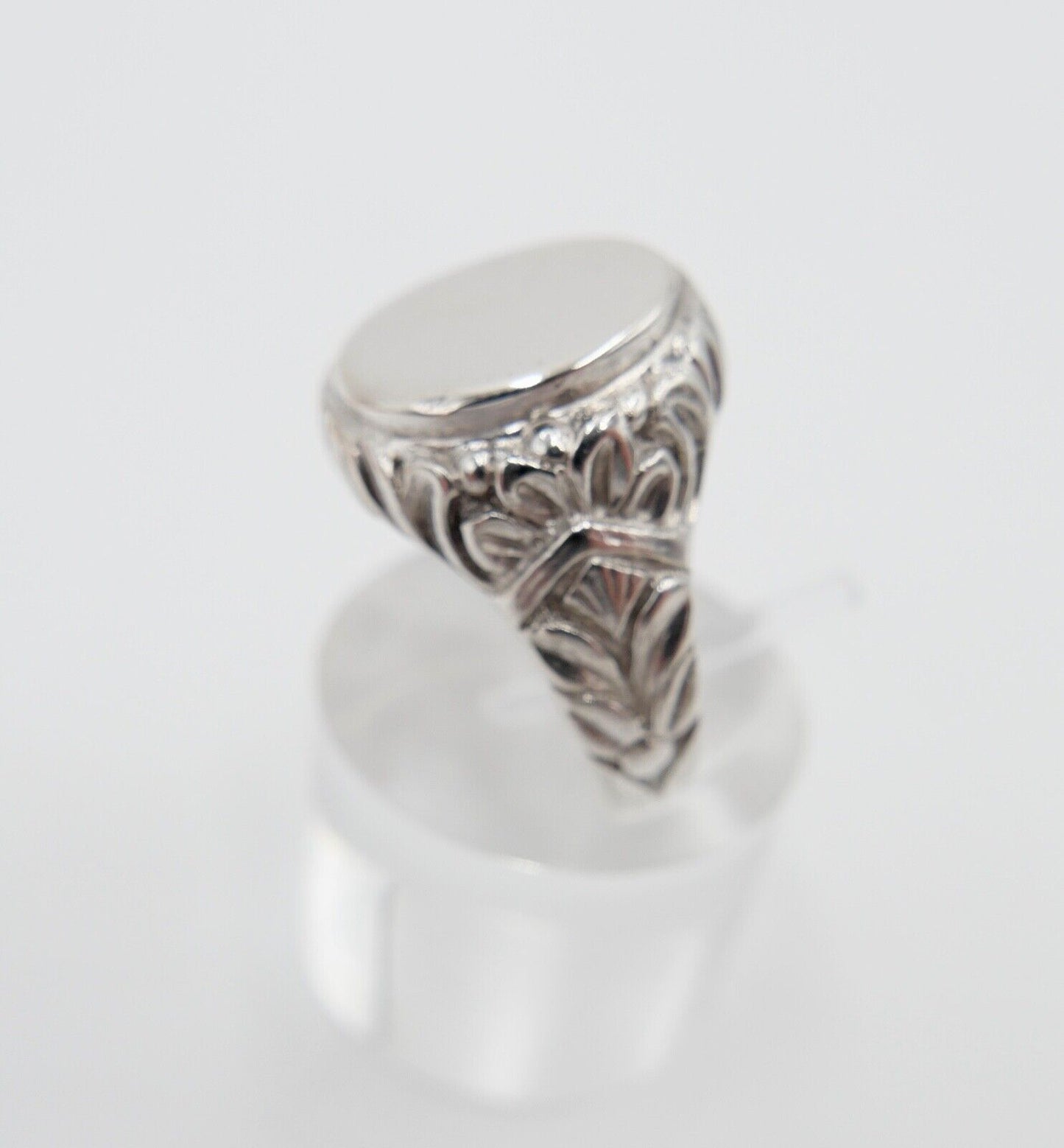 Jugendstil Siegelring OHNE MONOGRAMM Herrenring 835 Silber Größe 58 anpassbar - Antikhandel-Stuttgart