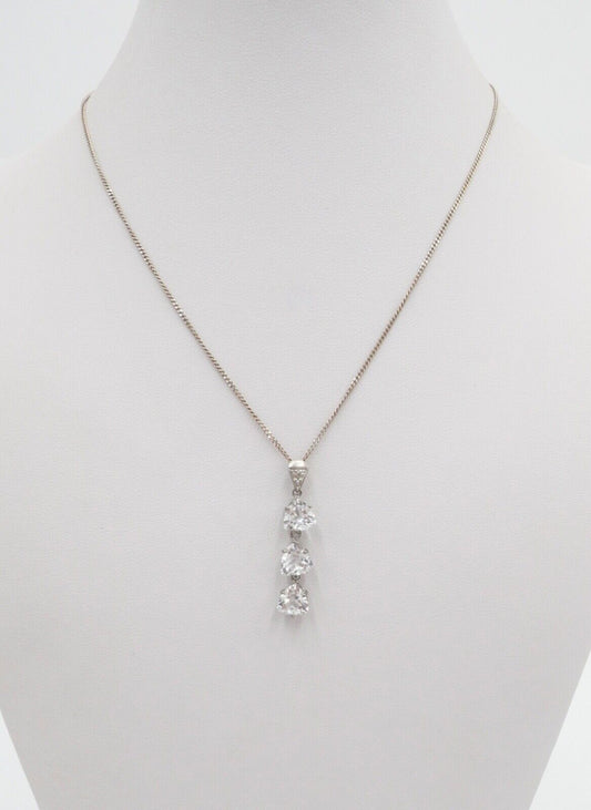 alt 925 Silber Anhänger mit Topas und Diamanten vintage - Antikhandel-Stuttgart