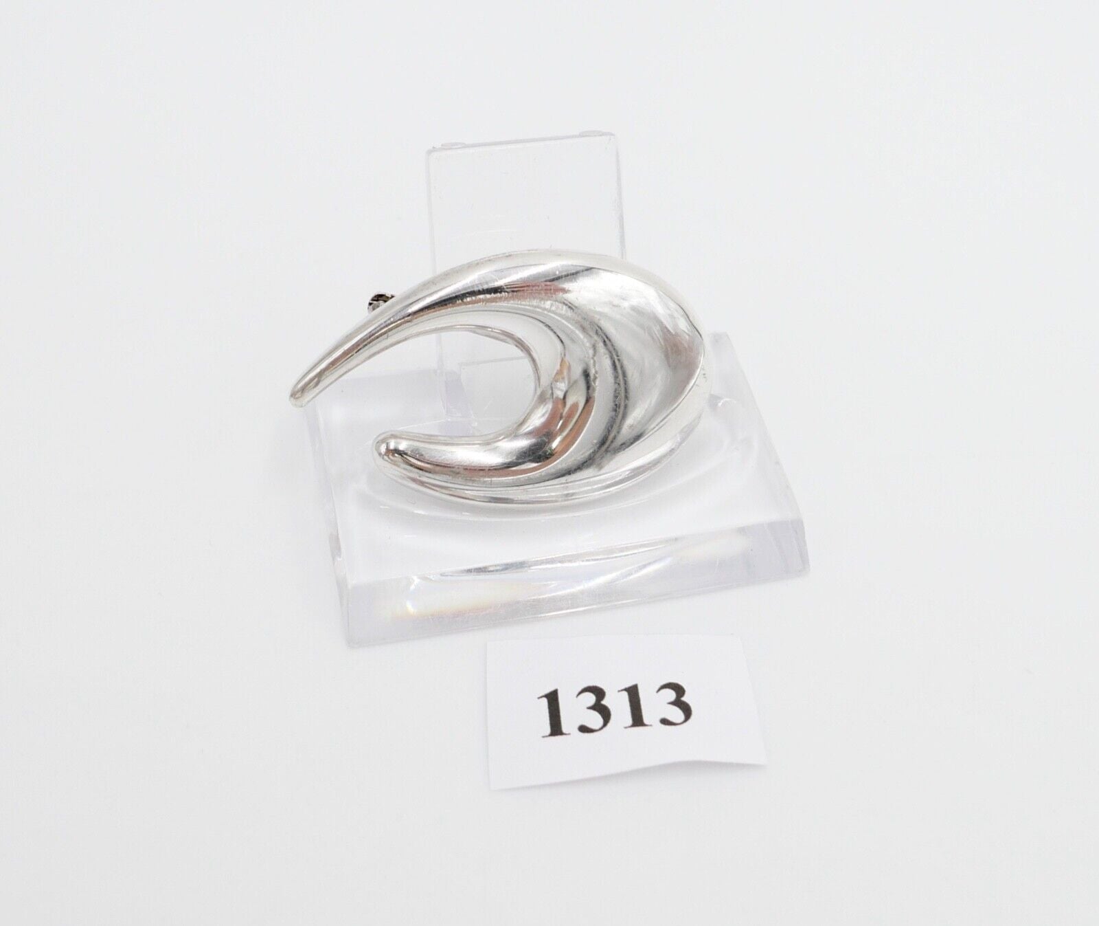 Alte DESIGNER Brosche QUINN 925 Silber 44 mm FS Franz Scheuerle - Antikhandel-Stuttgart