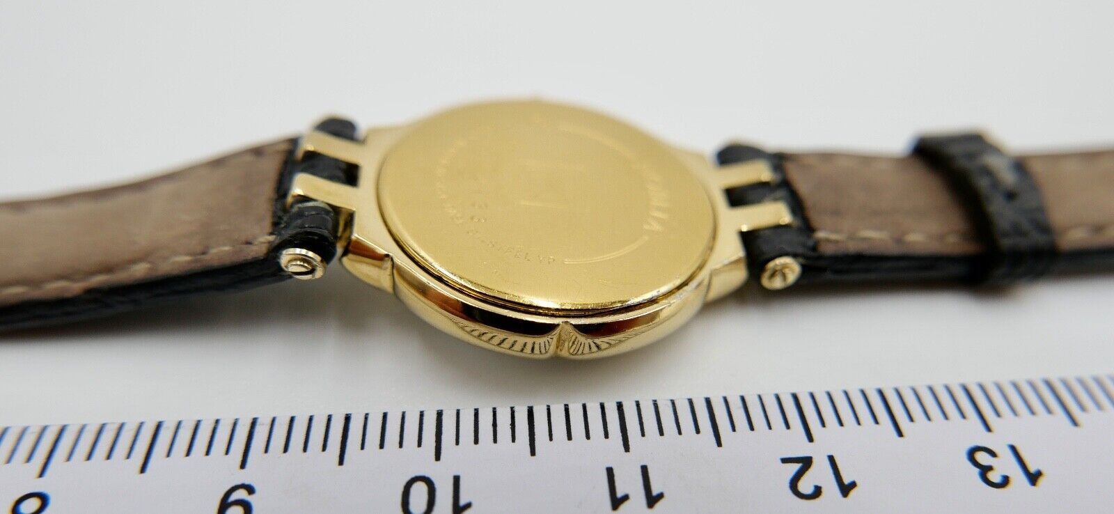 90er Jahre Noblia Damen Armbanduhr 5420-F41434 Y Quartz vergoldet Lederband - Antikhandel-Stuttgart