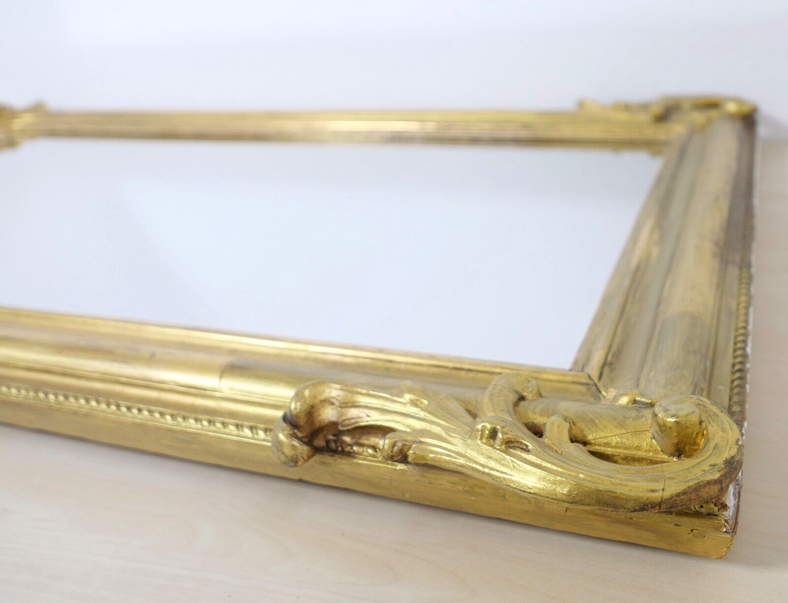 antiker großer Spiegel Anfang Mitte 19. Jhd im Louis XV Stil - Antikhandel-Stuttgart