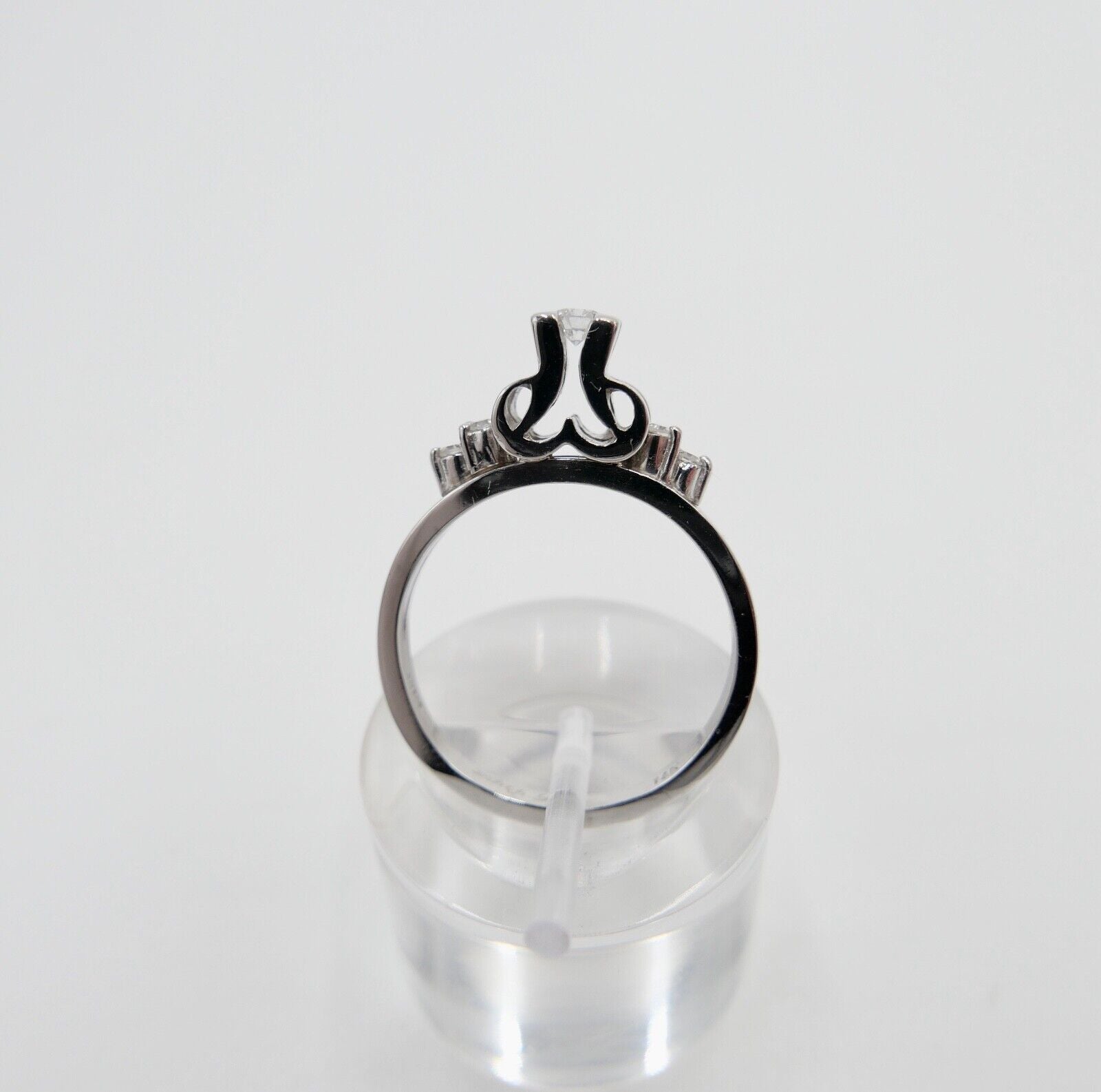 Weiß Gold Ring 585 14K mit 5 Brillanten Diamanten 0,18 Ct Gr. 57 Diamant VVS TW - Antikhandel-Stuttgart