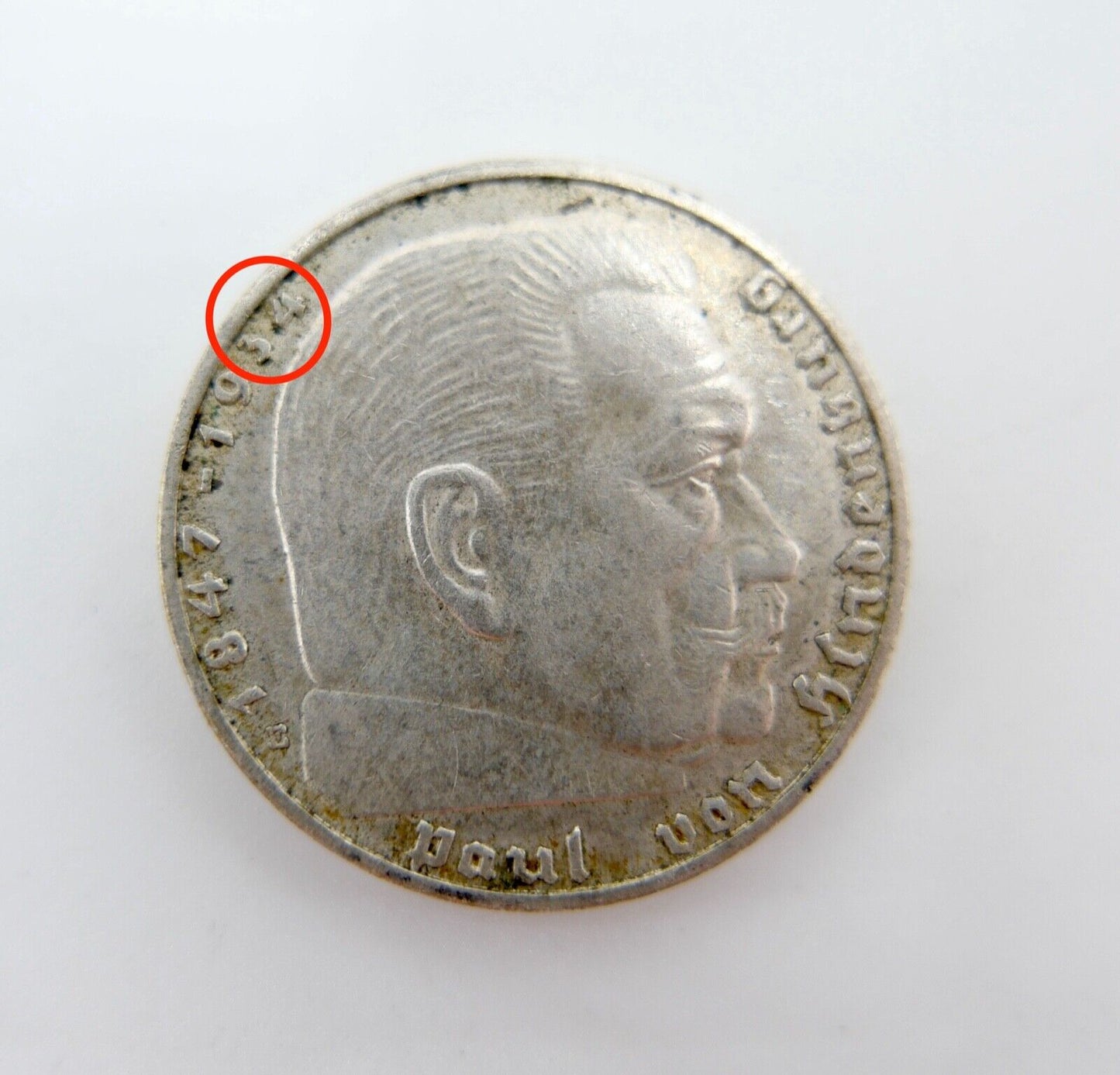 2 Reichsmark 1939 D FEHLPRÄGUG DOPPELPRÄGUNG auf Prägestätte Datum Schrift J.366 - Antikhandel-Stuttgart