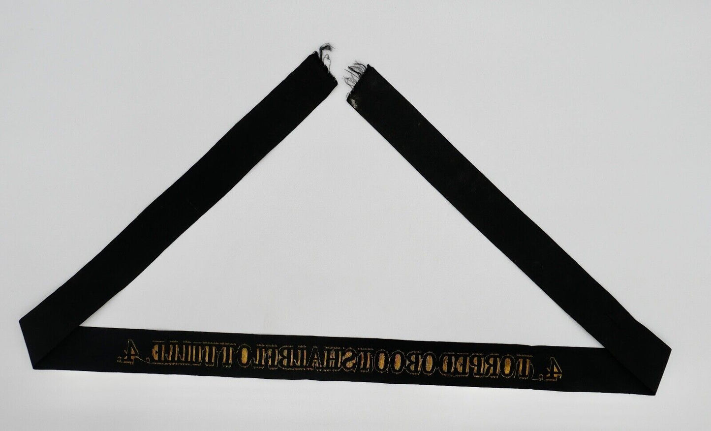 Mützenband " 4. Torpedobootshalbflottille 4. " Kriegsmarine WK WW Tally Original - Antikhandel-Stuttgart