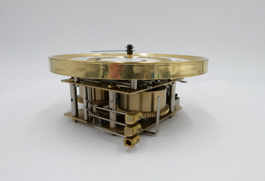 alt Emaille Uhr Ø15cm Hermle 150-01 Uhrwerk Schlagwerk Uhrmacherauflösung defekt - Antikhandel-Stuttgart