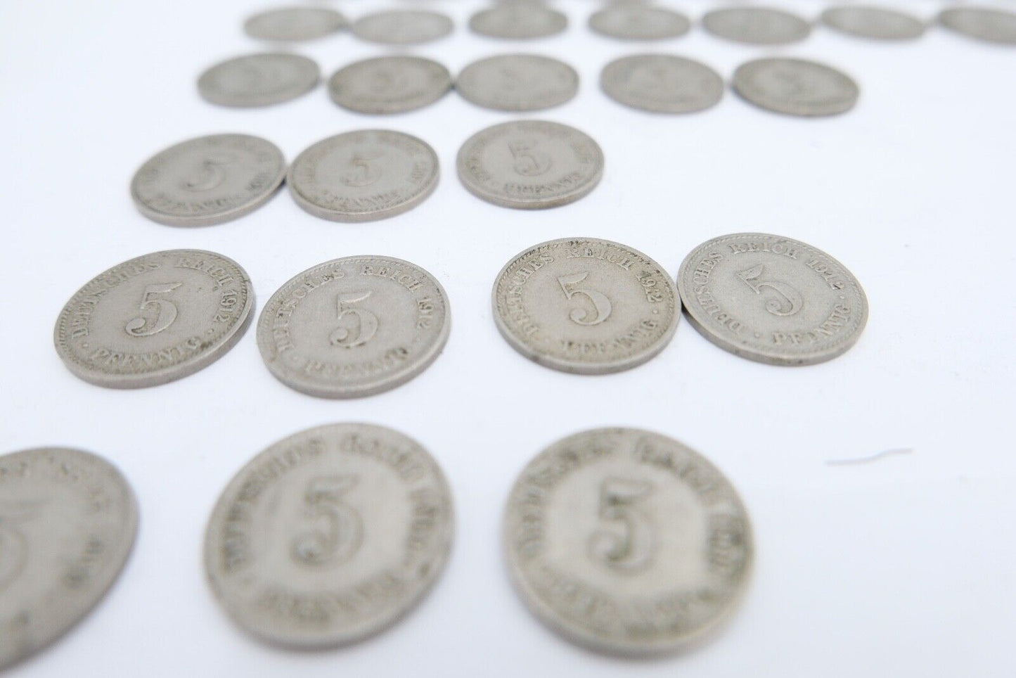 46x 5 Pfennig 1906 - 1914 A D F G großer Adler Jäger J.12 ss - stg - Antikhandel-Stuttgart