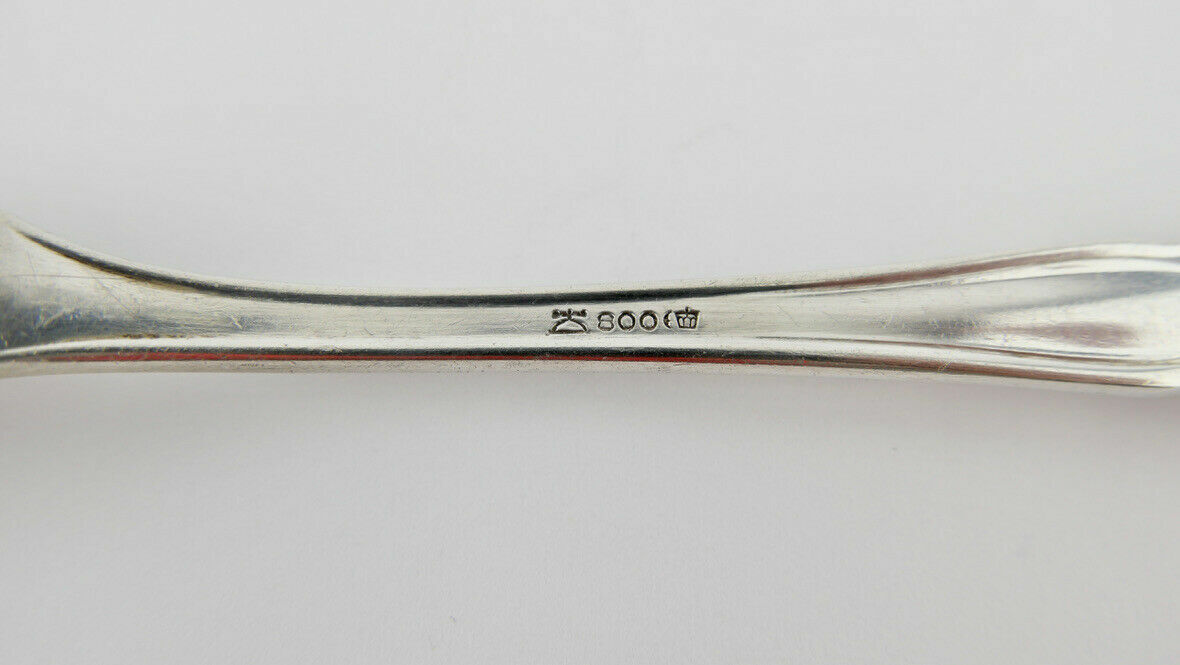 Original 800 WILKENS " August der Starke " FISCHMESSER Besteck Silber - Antikhandel-Stuttgart