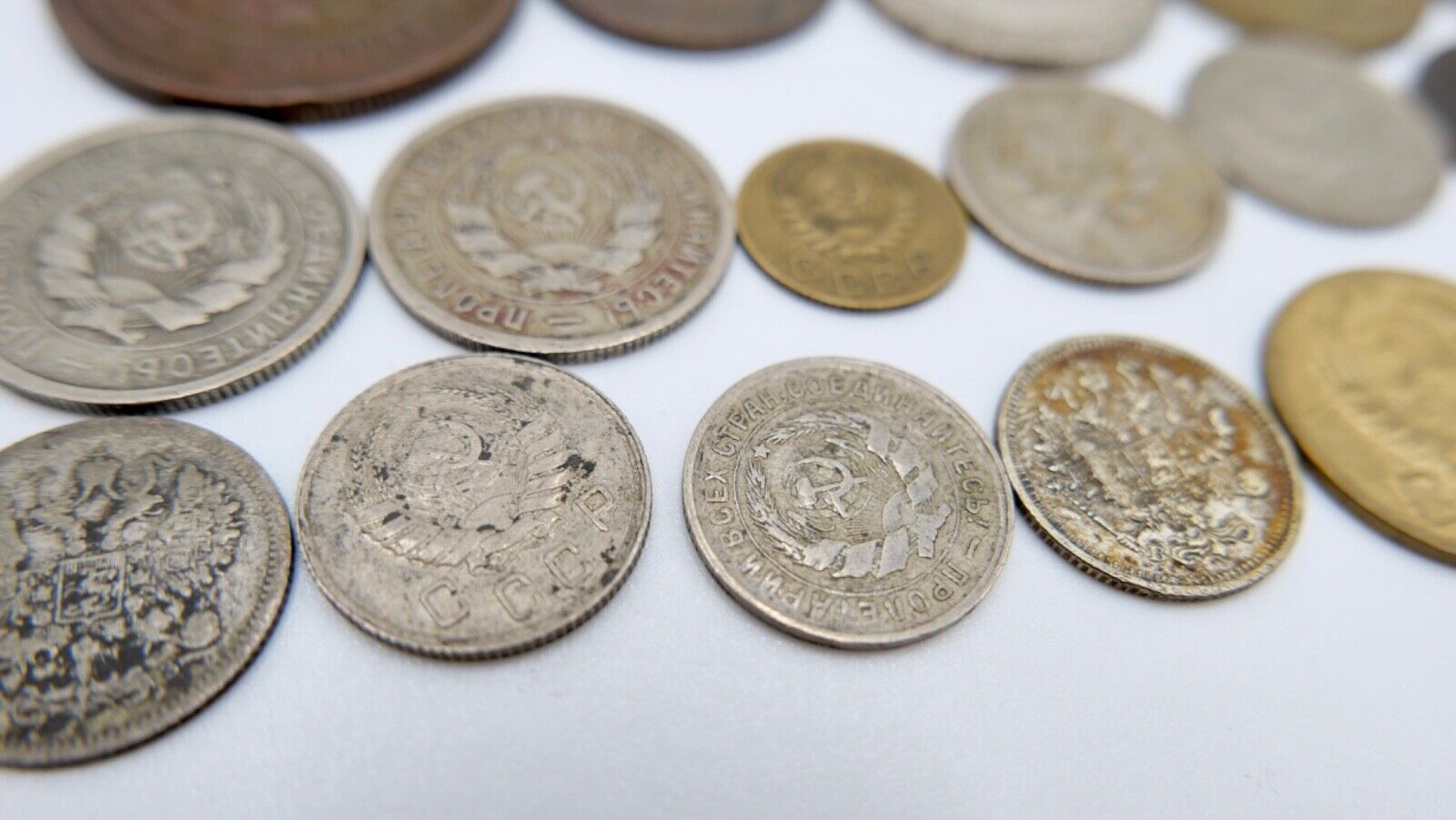 Posten Lot Konvolut Münzen Russland UDSSR KOPEKE 1870-1961 Silber - Antikhandel-Stuttgart