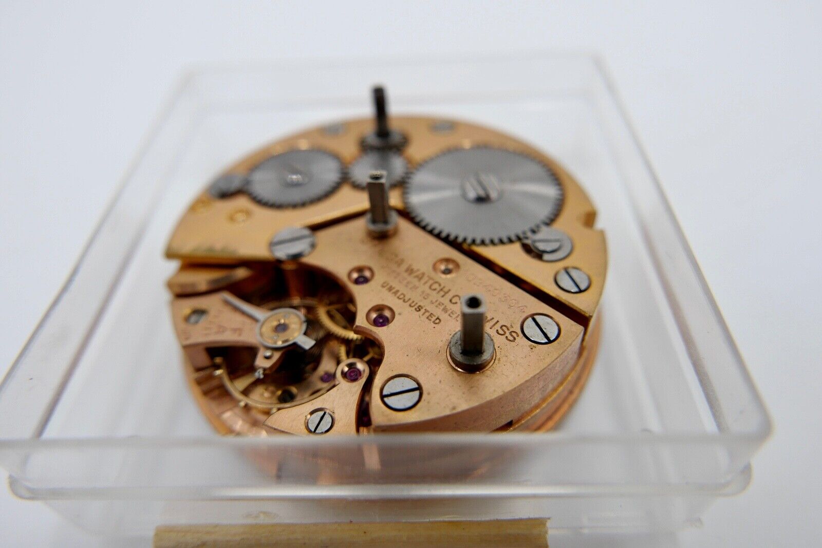 OMEGA 42.9-8D REV Handaufzug 40-50er 42.9 8D Uhrwerk Tischuhr Wecker - Antikhandel-Stuttgart