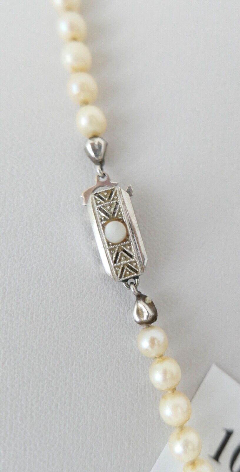 Perlenkette Collier AKOYA ZUCHTPERLE Gold 585 / 14K pearl Ø 4,6 bis 8,3 mm 51 cm - Antikhandel-Stuttgart