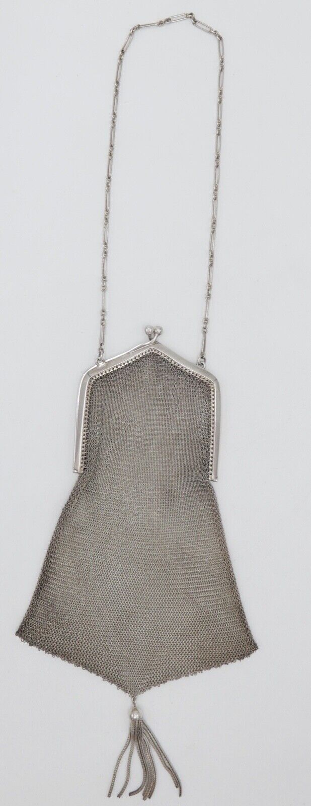 um 1920 Silber 800 MASSIFIL L.G. Ketten Geldbörse Opern Täschchen Portemonnaie - Antikhandel-Stuttgart