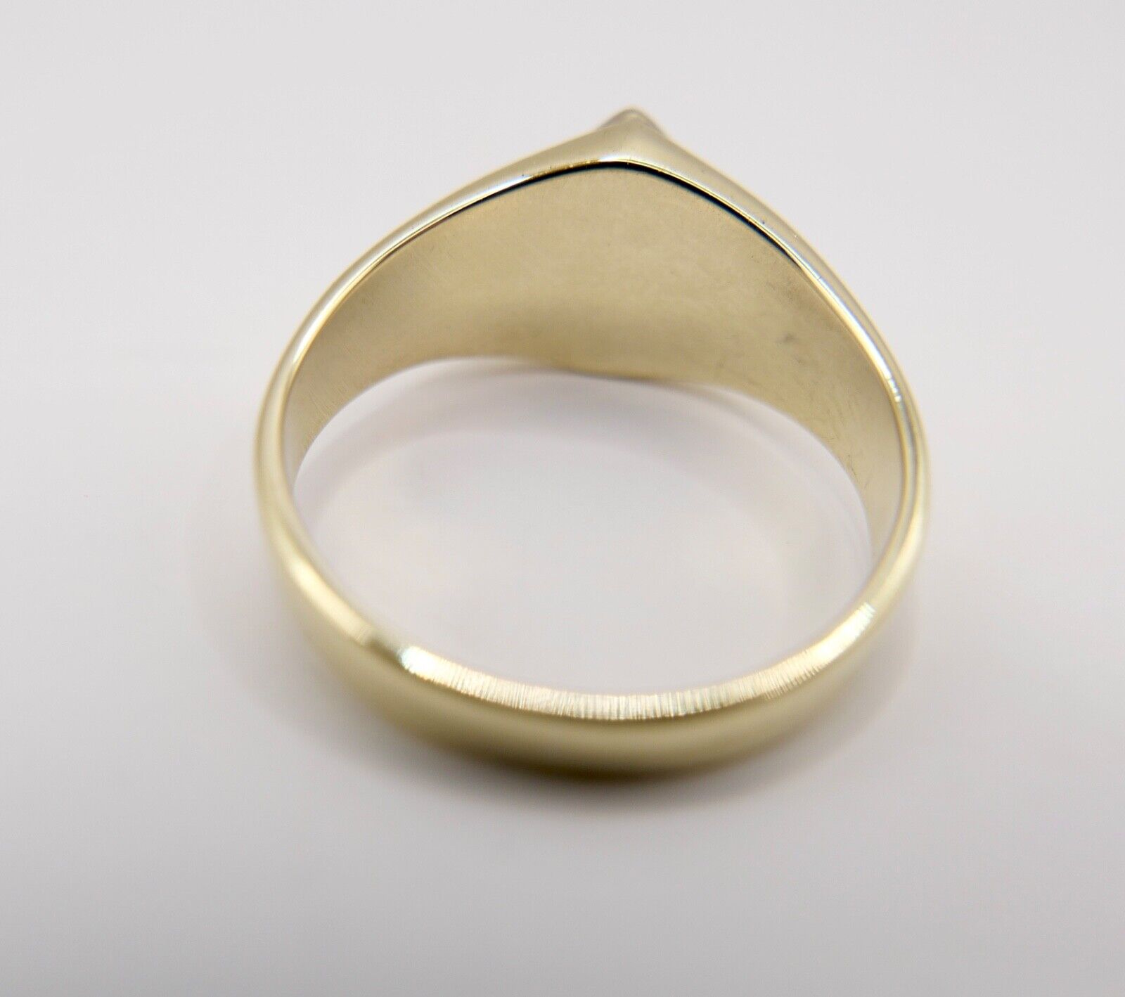 Herren Ring Gelbgold 585 / 14K Gr. 61 mit Granat 1970er Jahre 0,25 Ct - Antikhandel-Stuttgart