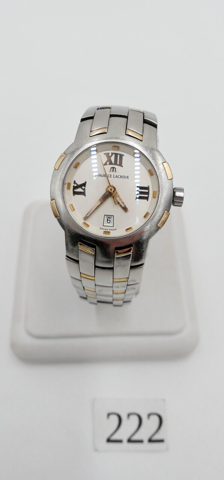Maurice Lacroix Milestone Ref. 79861 Edelstahl 18 Karat vergoldet Damen Quartz - Antikhandel-Stuttgart