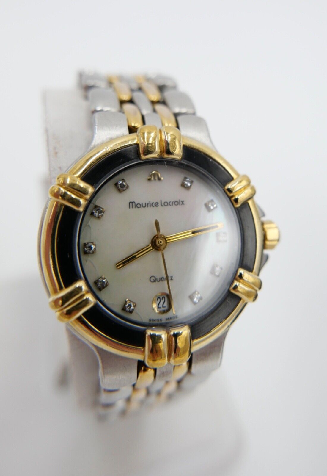 Maurice Lacroix Calypso Damen Uhr 75326 Stahl Gold Box & Papiere 26mm Perlmutt - Antikhandel-Stuttgart