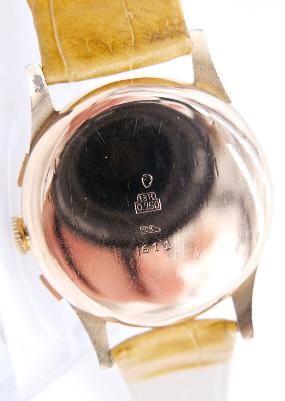 Torina Chronograph 1950er 750 18K Gold Landeron L.248 Herren Armbanduhr Ø 37,5mm - Antikhandel-Stuttgart