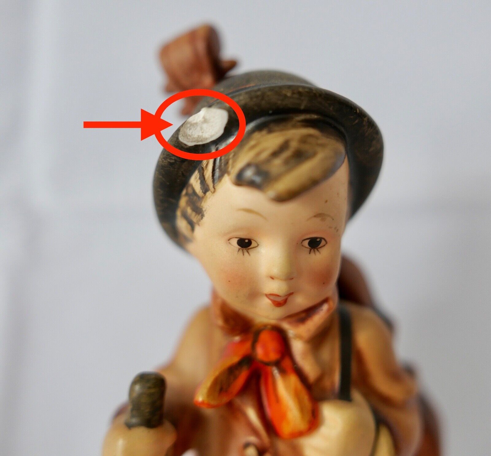 Orig Hummel Figur " Der Heimkehrer " Goebel 15,5 cm Porzellan 89/1 Baßgeiger - Antikhandel-Stuttgart