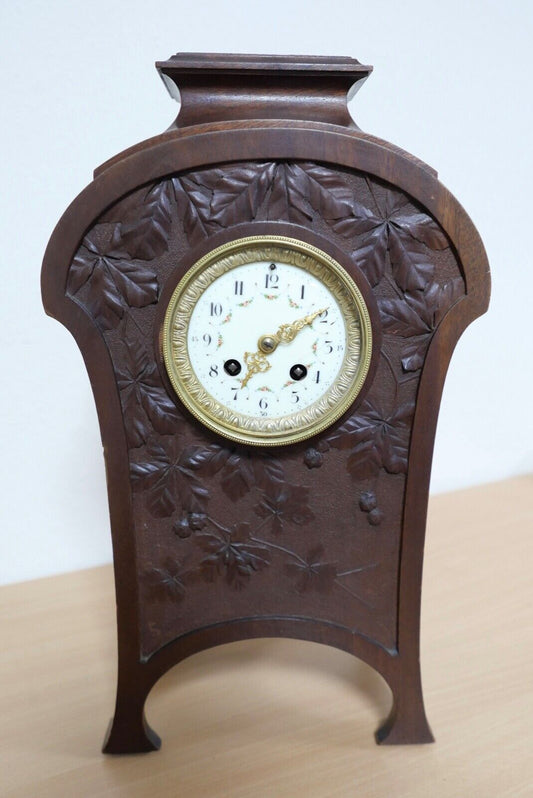 Große Pendule Tischuhr Societe Clusienne S.C.A.P.H Cluses Holz braun - Antikhandel-Stuttgart