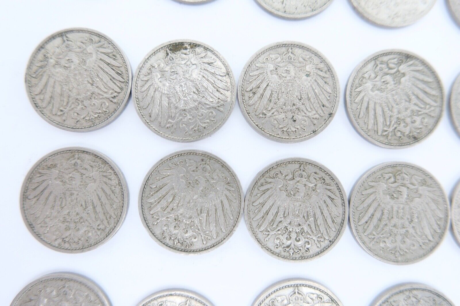 42x 10 Pfennig Kaiserreich 1912 1913 1914 1915 Jäger J. 13 ss-stg - Antikhandel-Stuttgart