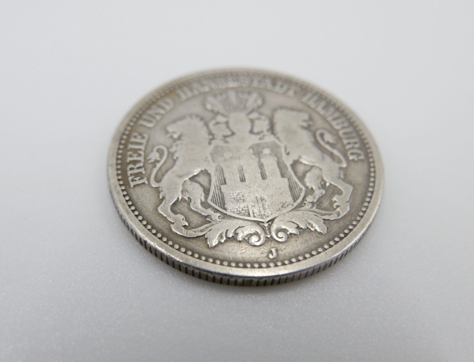 2 Mark Freie Hansestadt HAMBURG Stadtwappen 1876 J.61 Jäger - Antikhandel-Stuttgart