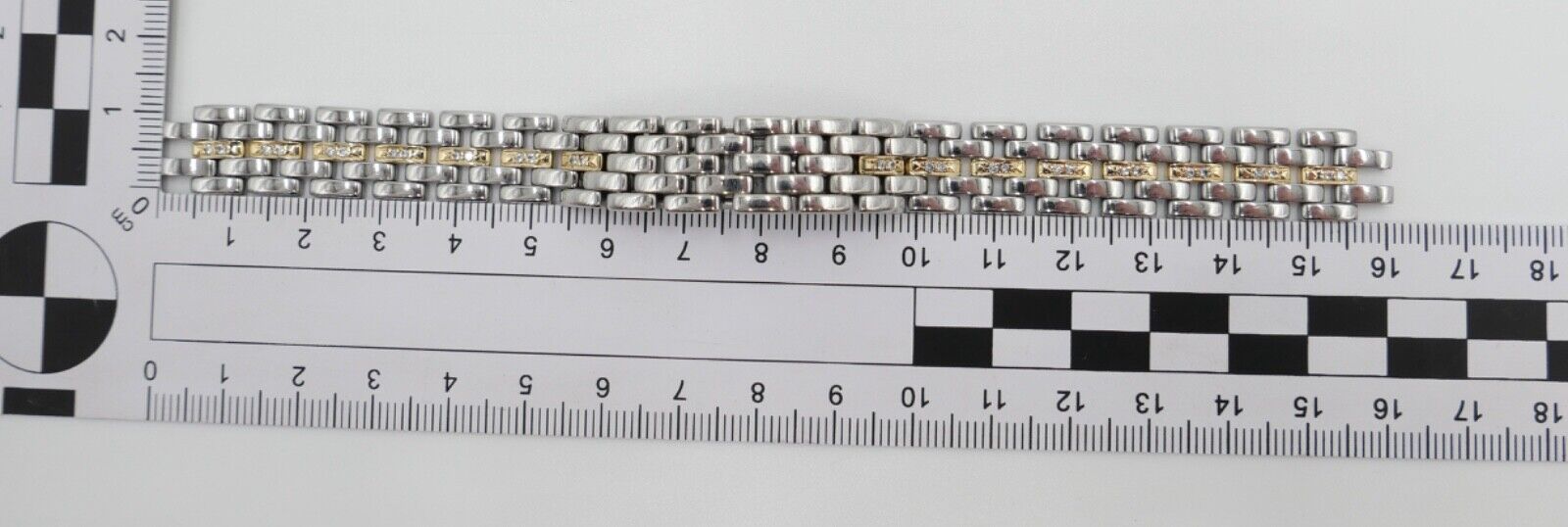 Vintage Cartier Panthere Brillanten Stahl / Gold 12 mm Armband Damen Bracelet - Antikhandel-Stuttgart