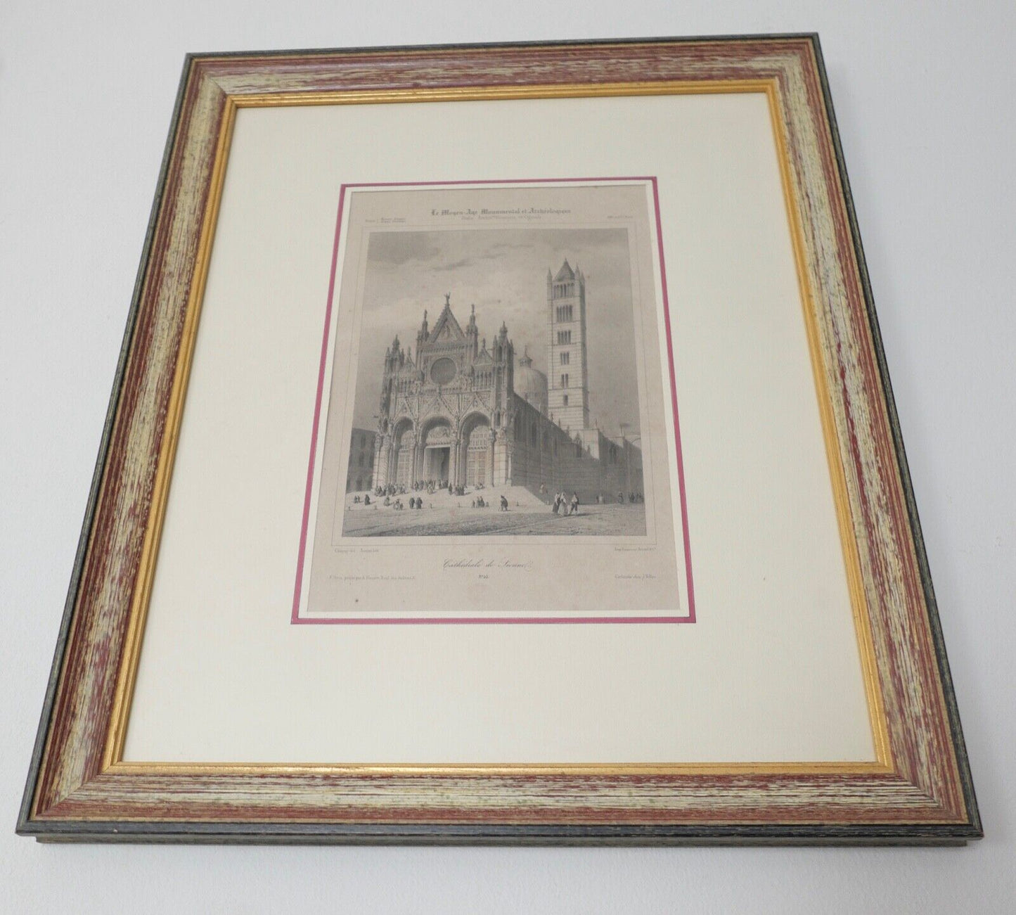 Lithografie Cathedrale de Sienne Hauser Paris Le Moyen-Age Monumental et Archéol - Antikhandel-Stuttgart