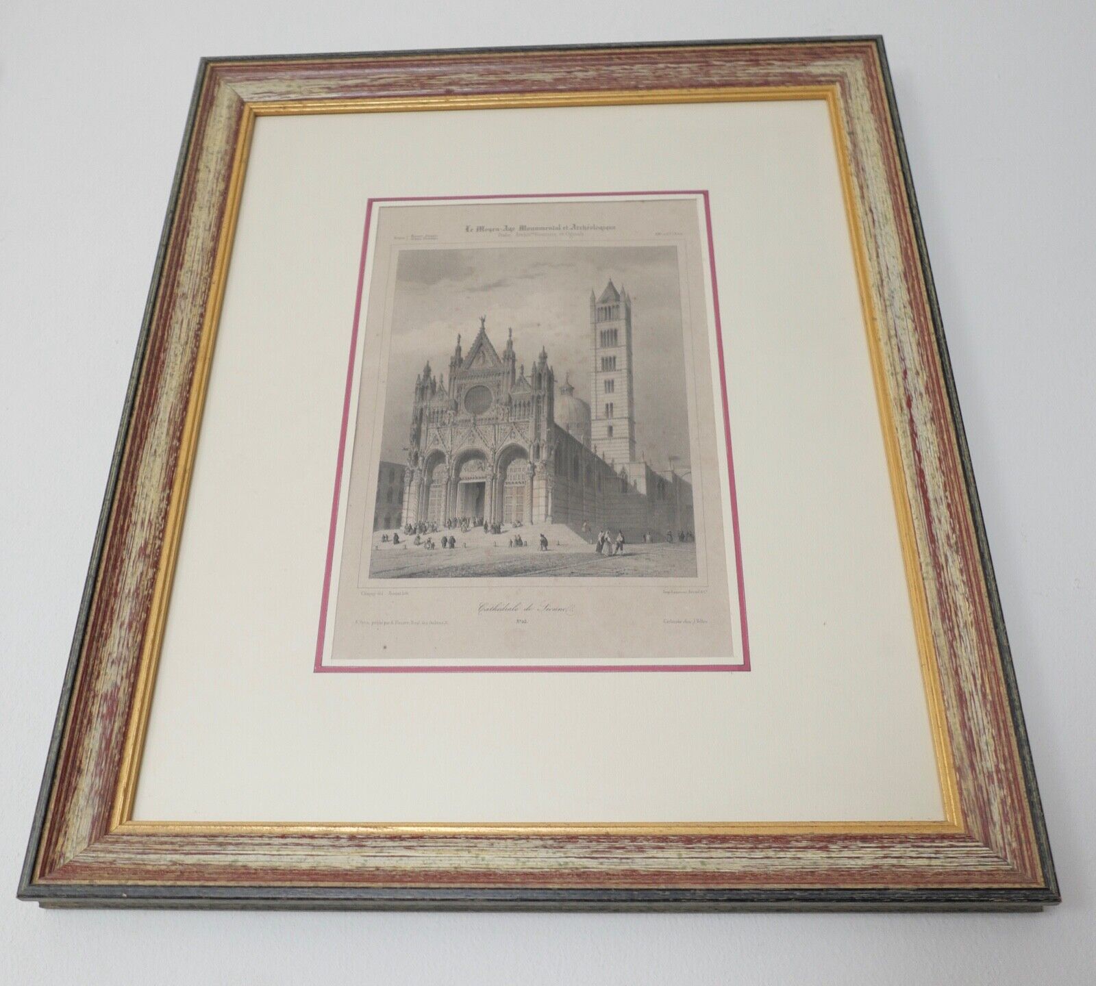 Lithografie Cathedrale de Sienne Hauser Paris Le Moyen-Age Monumental et Archéol - Antikhandel-Stuttgart