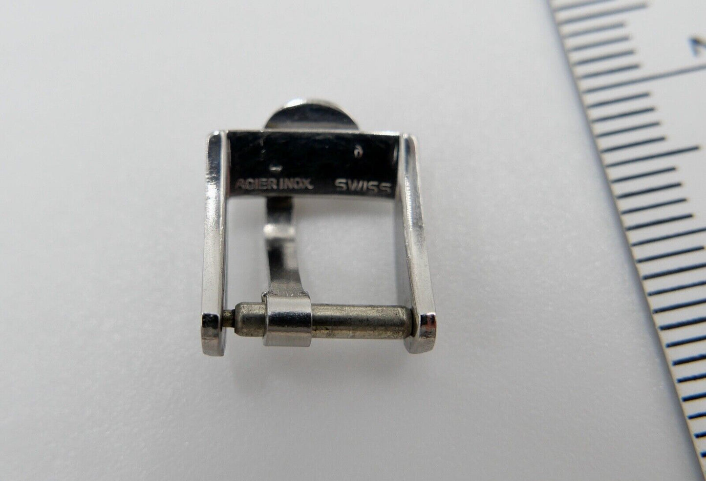 ORIGINAL alte OMEGA Dornschließe EDELSTAHL Armbanduhr 10mm CLASP BUCKLE PAT BVT - Antikhandel-Stuttgart