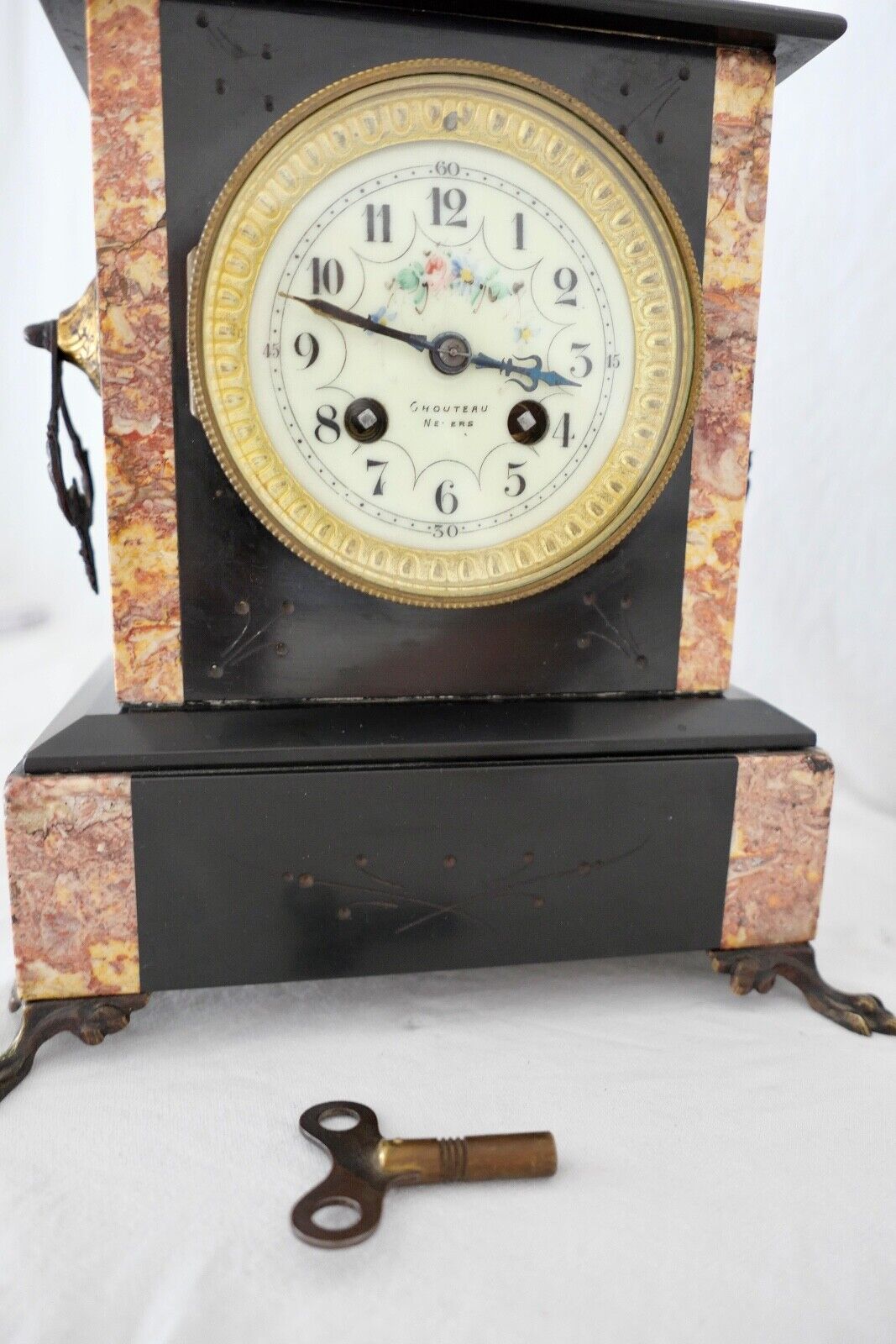 Antike Pendule Stockuhr Kaminuhr Regule Frankreich HORLOGERIE DE PARIS HB - Antikhandel-Stuttgart