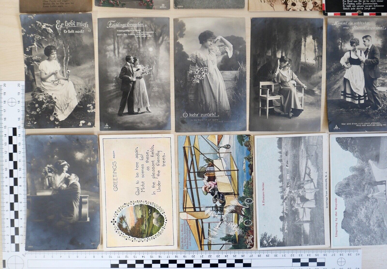 antike Ansichtskarten Postkarten Briefmarken LIEBE VERLIEBT deutsches Reich USA - Antikhandel-Stuttgart