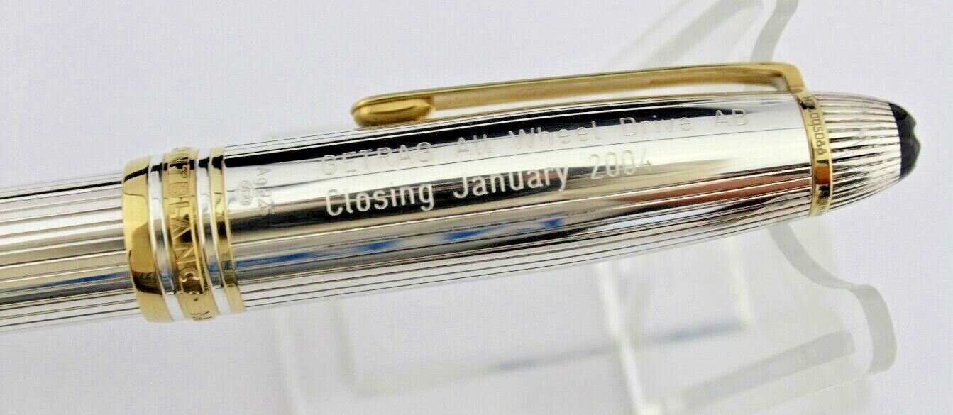 MONTBLANC Kolbenfüller Solitaire Le Grand MEISTERSTÜCK 1468 Silber GETRAG WHEEL - Antikhandel-Stuttgart