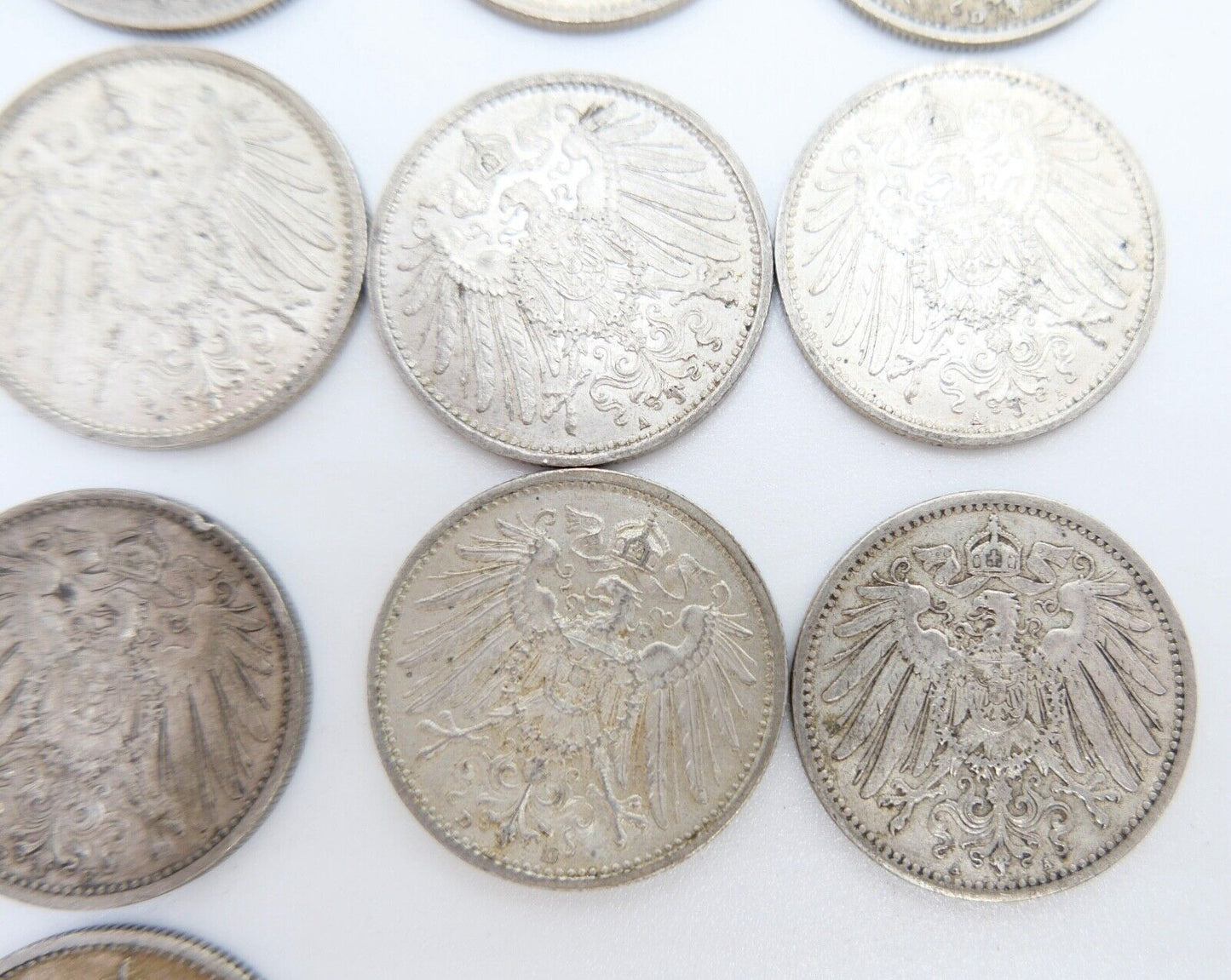 14x 1 Mark Kaiserreich 1903-1915 Jäger J.17 VZ-STG Vorzüglich - Stempelglanz - Antikhandel-Stuttgart