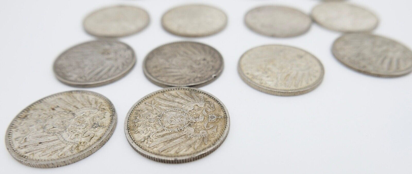 14x 1 Mark Kaiserreich 1903-1915 Jäger J.17 VZ-STG Vorzüglich - Stempelglanz - Antikhandel-Stuttgart