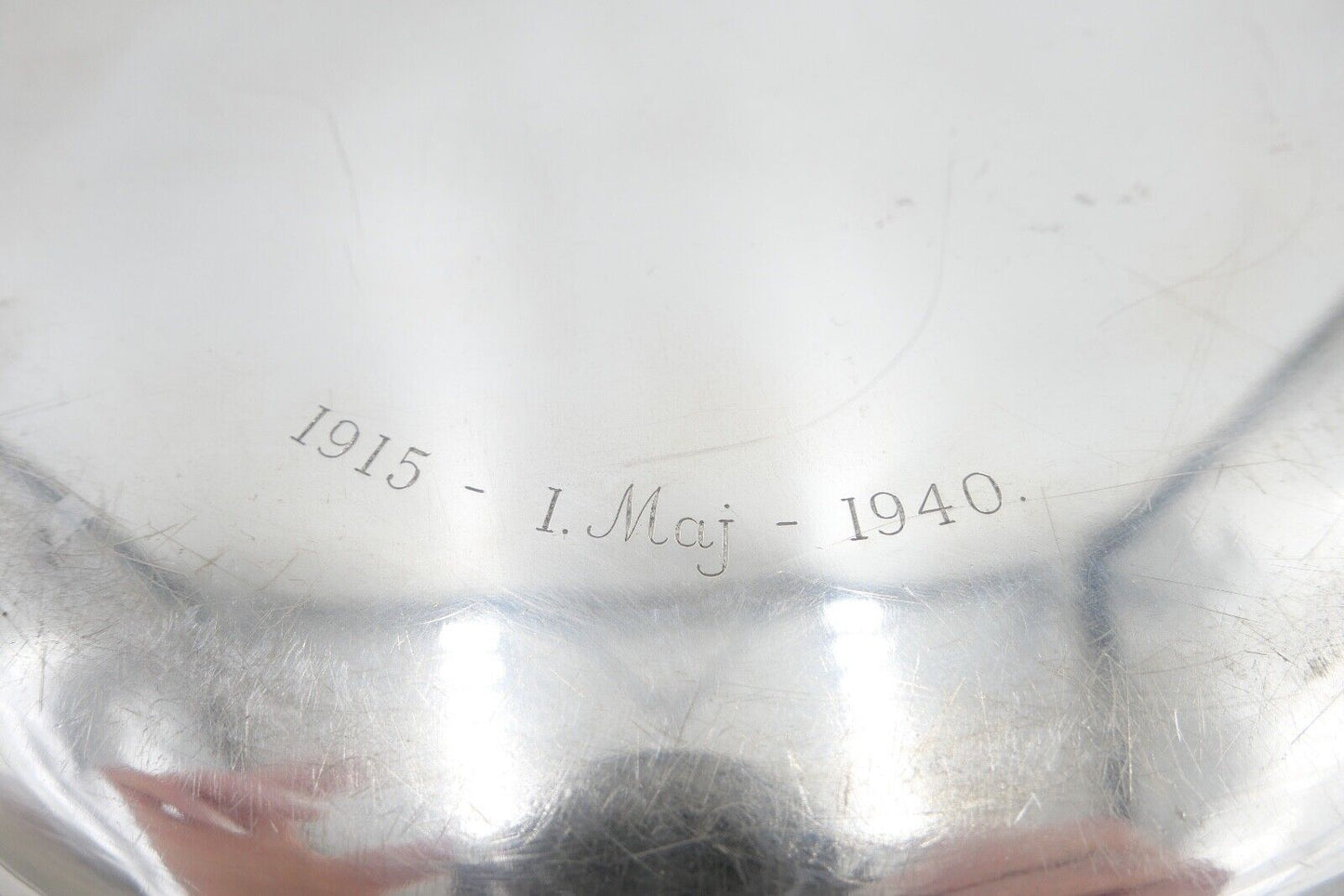 Servierplatte Johannes Siggaard Beschaumeister 826 Silber um 1940 L. Berth 1000g - Antikhandel-Stuttgart